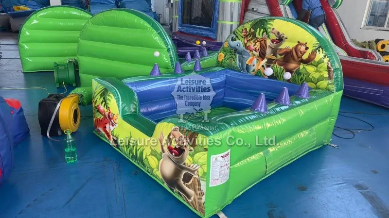 Inflatable Jungle Ball Pool With Air Jugglers Inflatable Jungle Ball Pool With Air Jugglers