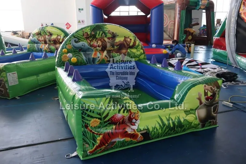Inflatable Jungle Ball Pool With Air Jugglers Inflatable Jungle Ball Pool With Air Jugglers