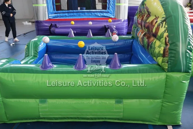 Inflatable Jungle Ball Pool With Air Jugglers Inflatable Jungle Ball Pool With Air Jugglers